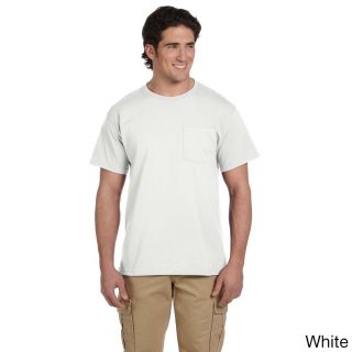 Jerzees Jerzees Mens 50/50 Heavyweight Blend Pocket T shirt White Size XXL