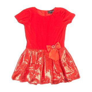 * Girls Red Bubble Skirt Dress Red Size 12  18 Months