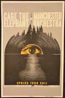 Cage the Elephant   Manchester Orchestra   Spring Tour Rare Advertising Poster  Prints  