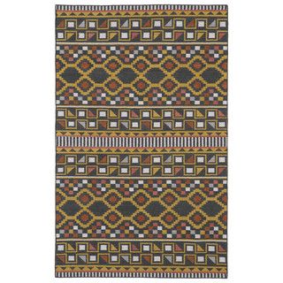Flatweave Tribeca Charcoal Wool Rug (8 X 10)