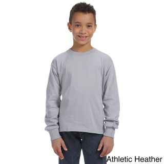 Fruit Of The Loom Fruit Of The Loom Youth Heavy Cotton Hd Long Sleeve T shirt Grey Size L (14 16)