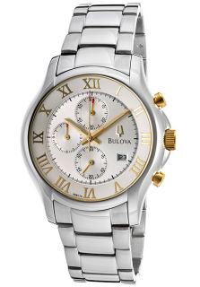 Bulova 98B175  Watches,Mens Chronograph Silver Dial Stainless Steel, Chronograph Bulova Quartz Watches