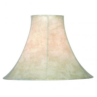 Design Match 15 inch Tan Faux Leather Bell Shade