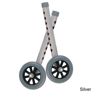 Bariatric 5 inch Walker Wheels With Rear Glides Set