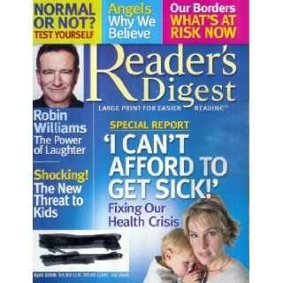 Reader's Digest Magazine   April 2006   Large Print Reader's Digest, Jacqueline Leo Books
