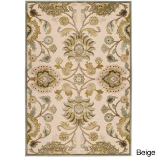 Hand woven Traditional Beige/brown Floral Durban Rug (4 X 57)