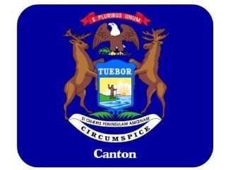 US State Flag   Canton, Michigan (MI) Mouse Pad 