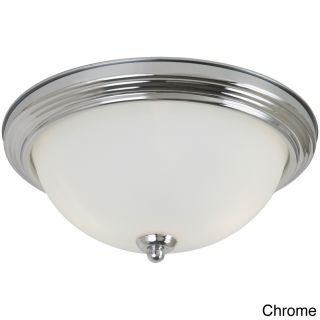 1 light Flush Mount With Satin Etched Glass