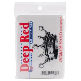 Deep Red Crown For Royalty Rubber Cling Stamp