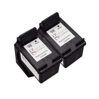 Sophia Global Remanufactured Black Ink Cartridge Replacement For Hp 98 (pack Of 2)