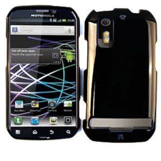 Motorola Photon 4G / Electrify MB855 Shiny Hard Case Cover Black A016 G Cell Phones & Accessories