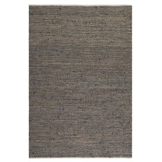 Tobias Recycled Brown Leather Rug (8x10)
