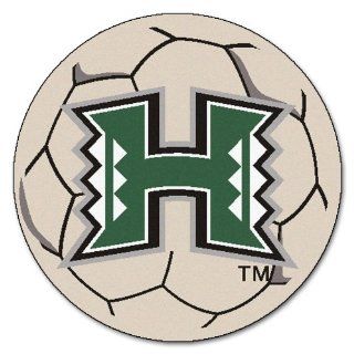 FANMATS NCAA University of Hawaii Rainbow Warriors Nylon Face Soccer Ball Rug Automotive