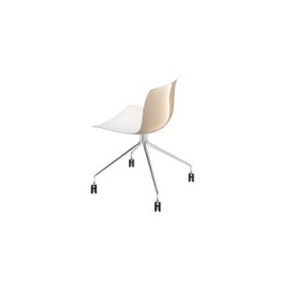 Arper Catifa 53 Polypropylene Two Tone Chair with 4 Way Trestle Base on Casto