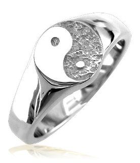 Yin and Yang Ring, 10mm in Sterling Silver Sziro Jewelry