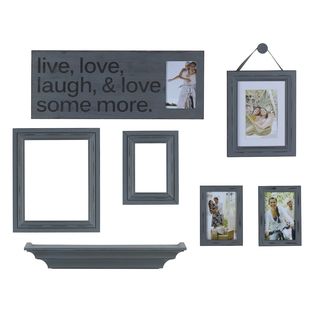 Melannco Distressed Grey 8 piece Wall Hanging Set Grey Size Other
