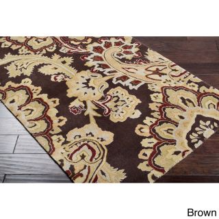 Surya Carpet, Inc. Hand tufted Wool Transitional Paisley Area Rug (8 X 11) Brown Size 8 x 11