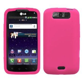 MYBAT Solid Skin Cover (Hot Pink) for LG MS840 (Connect 4G) Cell Phones & Accessories