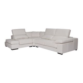 Eurosace Luxury Messina Sectional Deluxe Version MSNL1 Color Blanco