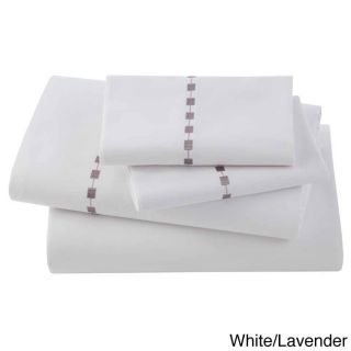 Ombre Box Embroidered Egyptian Cotton Collection 300 Thread Count Sheet Sets Or Pillowcases Separates