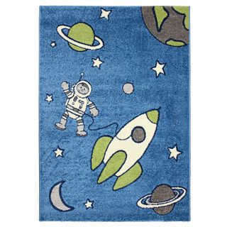 Magic Out In Space Blue Area Rug (53 X 77)