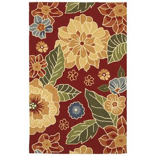 Orleans Floral Red Area Rug (8 X 10)