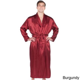 Alexander Del Rossa Del Rossa Mens Lightweight Satin Bath Robe Red Size XL