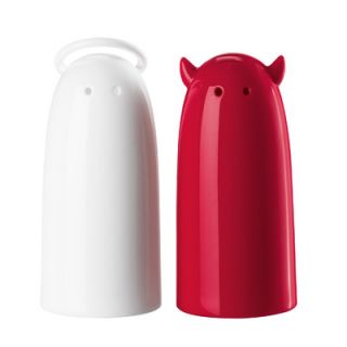 Koziol Spicy Devil Salt and Pepper Shaker 310900XX Color Raspberry Red and W
