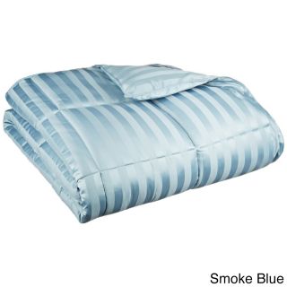 Home City Inc. All season Luxurious Striped Down Alternative Comforter Blue Size Full