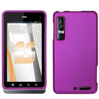Motorola Droid 3 XT862 XT 862 Purple Rubber Feel Snap On Cover Hard Case Cell Phone Protector Cell Phones & Accessories