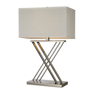 Polished Nickel 1 light X Base Table Lamp