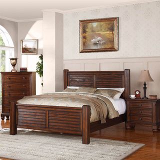 Woodrow Honey Oak Pine 3 piece Bed Set