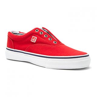Sperry Top Sider Striper Laceless Canvas  Men's   Red Knit