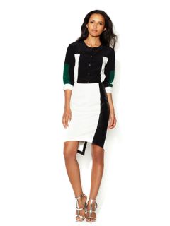 Posh Leather Panel Pencil Skirt by Elizabeth and James
