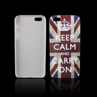 Ebest Keep Calm and Carry On  Union Jack Flag Hard Plastic Case Back Cover for Apple iPhone 5 5th Cell Phones & Accessories