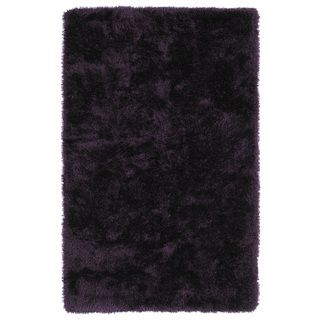 Hand tufted Silky Shag Purple Rug (5 X 7)