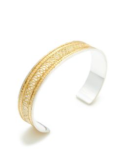 Gili Gold Swirl & Circle Skinny Cuff Bracelet by Anna Beck Jewelry