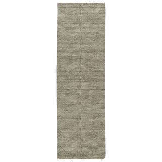 Handmade Trends Light Brown Chevron Wool Rug (26 X 80)