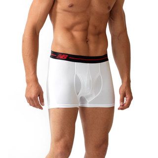 New Balance Performance White/black 3 inch Inseam Sport Trunks