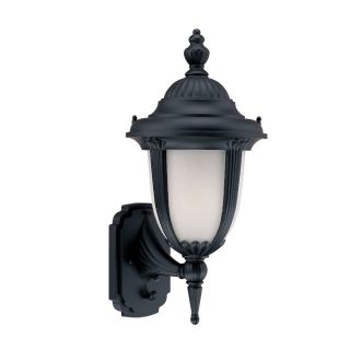 Monterey Energy Star Collection Wall mount 1 light Outdoor Matte black Light Fixture With Line Switch