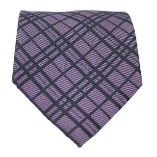 Ferrecci Slim Purple Classic Gentlemans Necktie With Matching Handkerchief   Tie Set