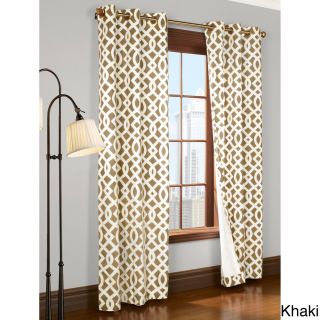 Trellis Printed Thermal Insulated Curtain Panel Pair