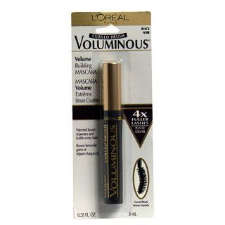 L'Oreal Voluminous Curved Brush Volume Building Mascara, Black   .28 fl oz  L Oreal For Eyebrows  Beauty