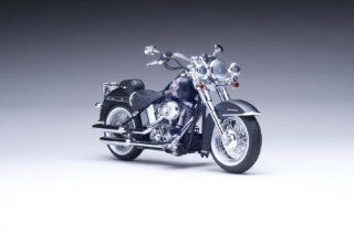 2010 Harley Davidson FLSTN Softail Deluxe Black Denim Base "CHANCE" Color Shop 1/12 81141 