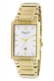 Mens Rectangular Gold Watch by Kenneth Cole Watches