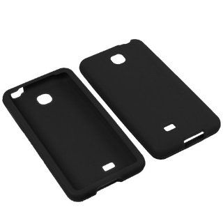 Aimo Wireless LGP870SK001 Soft n Snug Silicone Skin Case for LG Escape P870   Retail Packaging   Black Cell Phones & Accessories