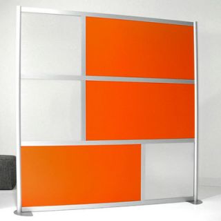 LOFTwall 78 x 76 Modern Room Divider LW61 AM Color Orange