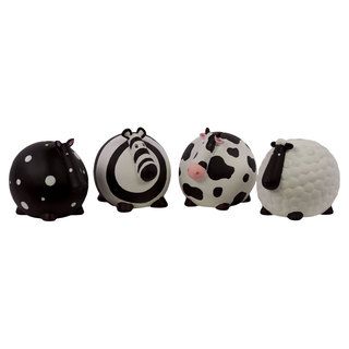 Assorted Animals Ceramic Money Bank (set Of 4)