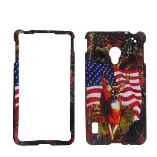 Lg Lucid 2 / Vs870 Camo Usa Deer Skin Hard Case / Cover / Faceplate / Snap on / Housing / Protector Cell Phones & Accessories