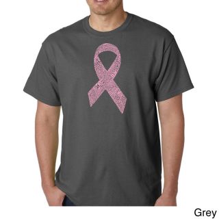 Los Angeles Pop Art Mens Cancer Ribbon T shirt